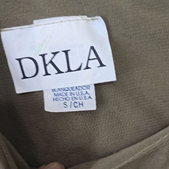 DKLA Vintage Casual Green Sheath Dress with Long Sleeves Small - Picture 2 of 8